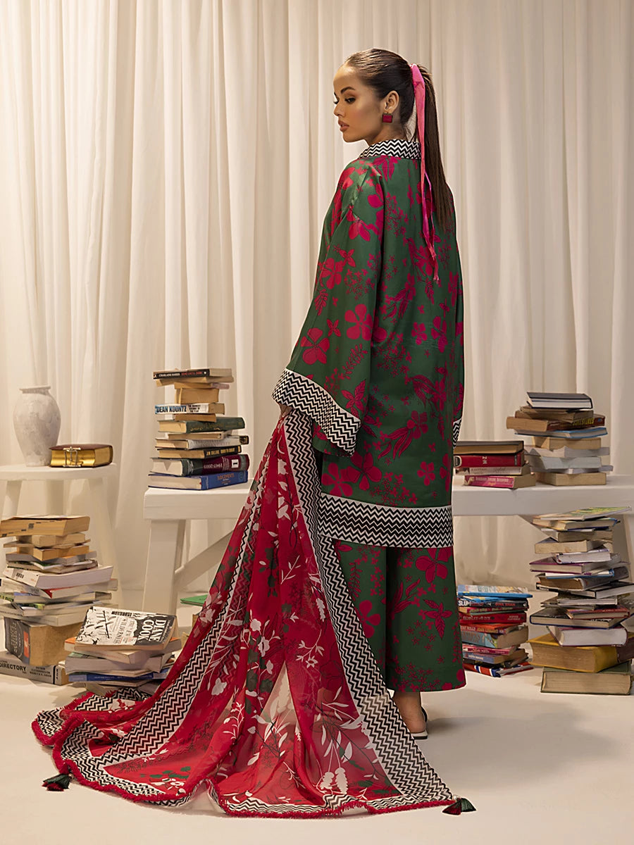 Salitex | Sibel Printed Lawn Silk | ST-01 - Official Salitex stockist in UK - Sakeena London