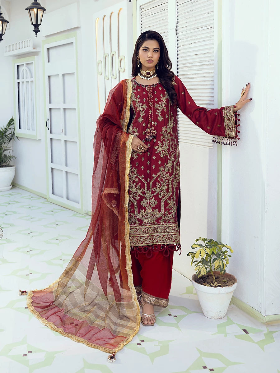 Salitex | Signature Festive Chiffon | SUNW6NO008UT - Official Salitex stockist in UK - Sakeena London