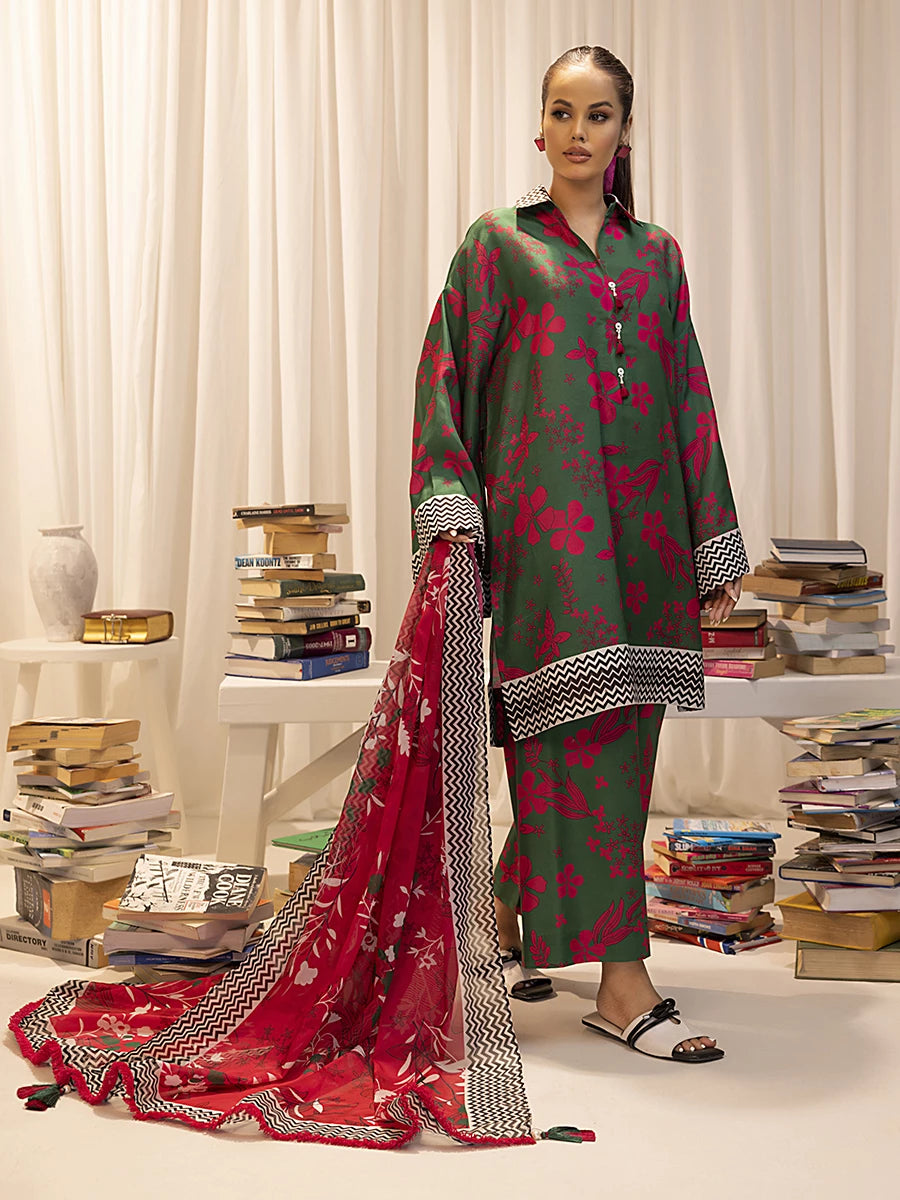 Salitex | Sibel Printed Lawn Silk | ST-01 - Official Salitex stockist in UK - Sakeena London
