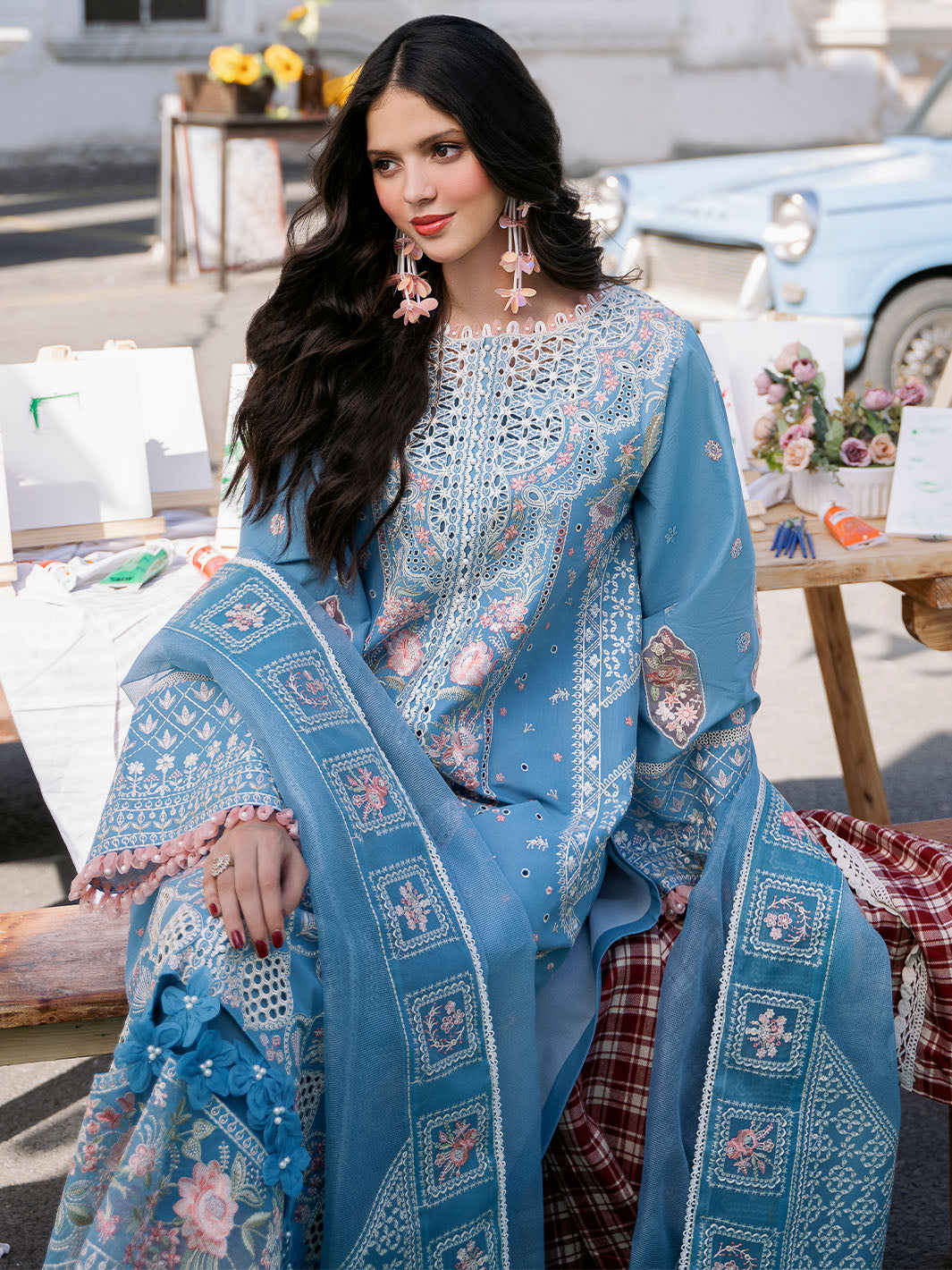 Bin Ilyas | Clara Embroidered Lawn 24 | 212 - A - Official Bin Ilyas stockist in UK - Sakeena London