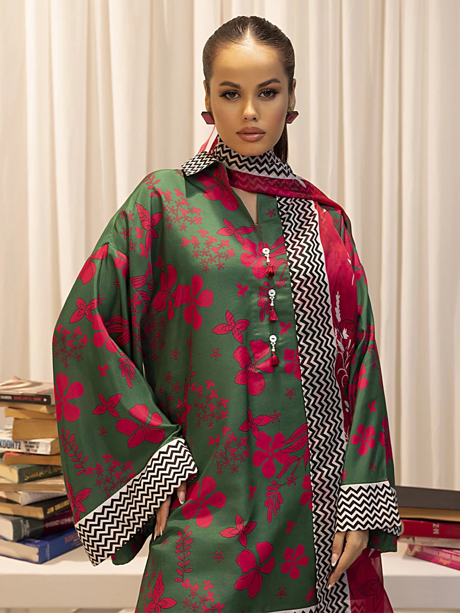 Salitex | Sibel Printed Lawn Silk | ST-01 - Official Salitex stockist in UK - Sakeena London