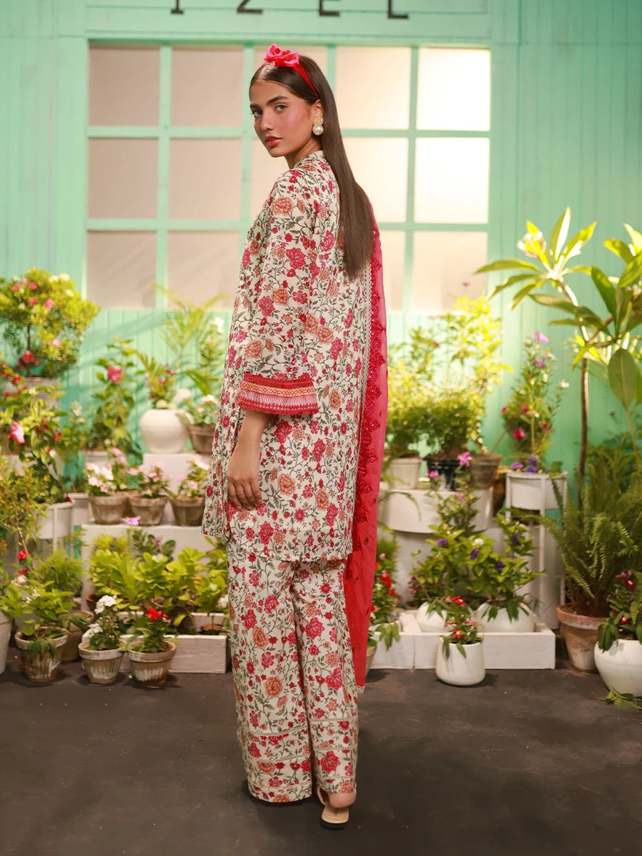 Salitex | Izel Lawn 24 | LUXURY LAWN EMBROIDERED SUIT - Official Salitex stockist in UK - Sakeena London