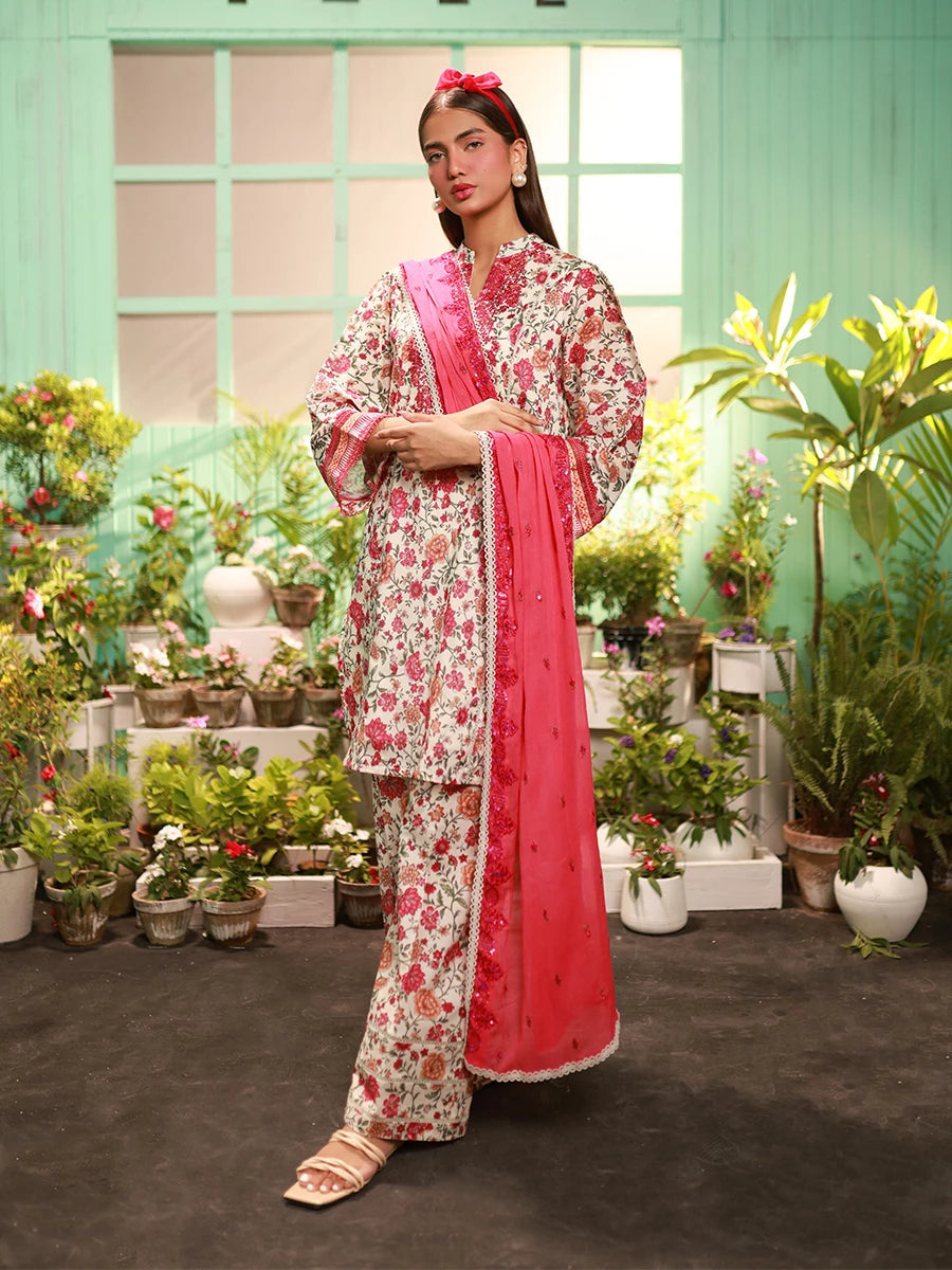 Salitex | Izel Lawn 24 | LUXURY LAWN EMBROIDERED SUIT - Official Salitex stockist in UK - Sakeena London