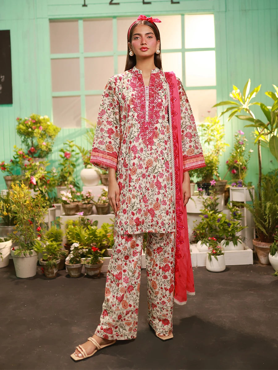 Salitex | Izel Lawn 24 | LUXURY LAWN EMBROIDERED SUIT - Official Salitex stockist in UK - Sakeena London