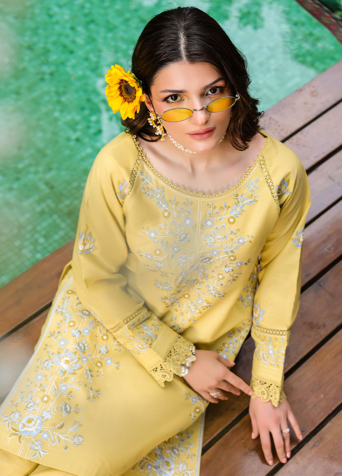 Sahane | Lovent Embroidered Pret 25 | ME23006 Corina - Official Sahane stockist in UK - Sakeena London