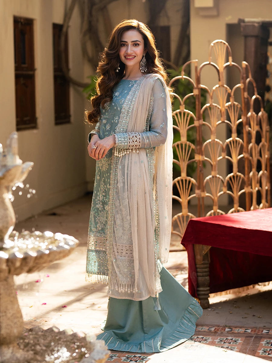 Salitex | Signature Festive Chiffon | SUNW6JI043UT - Official Salitex stockist in UK - Sakeena London
