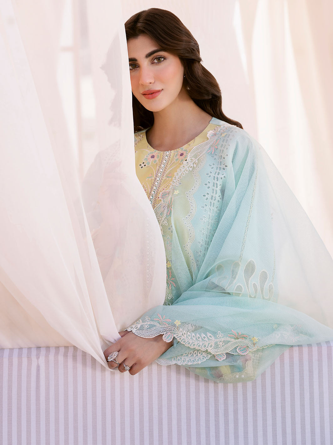 Bin Ilyas | Clara Embroidered Lawn 24 | 216 - B - Official Bin Ilyas stockist in UK - Sakeena London