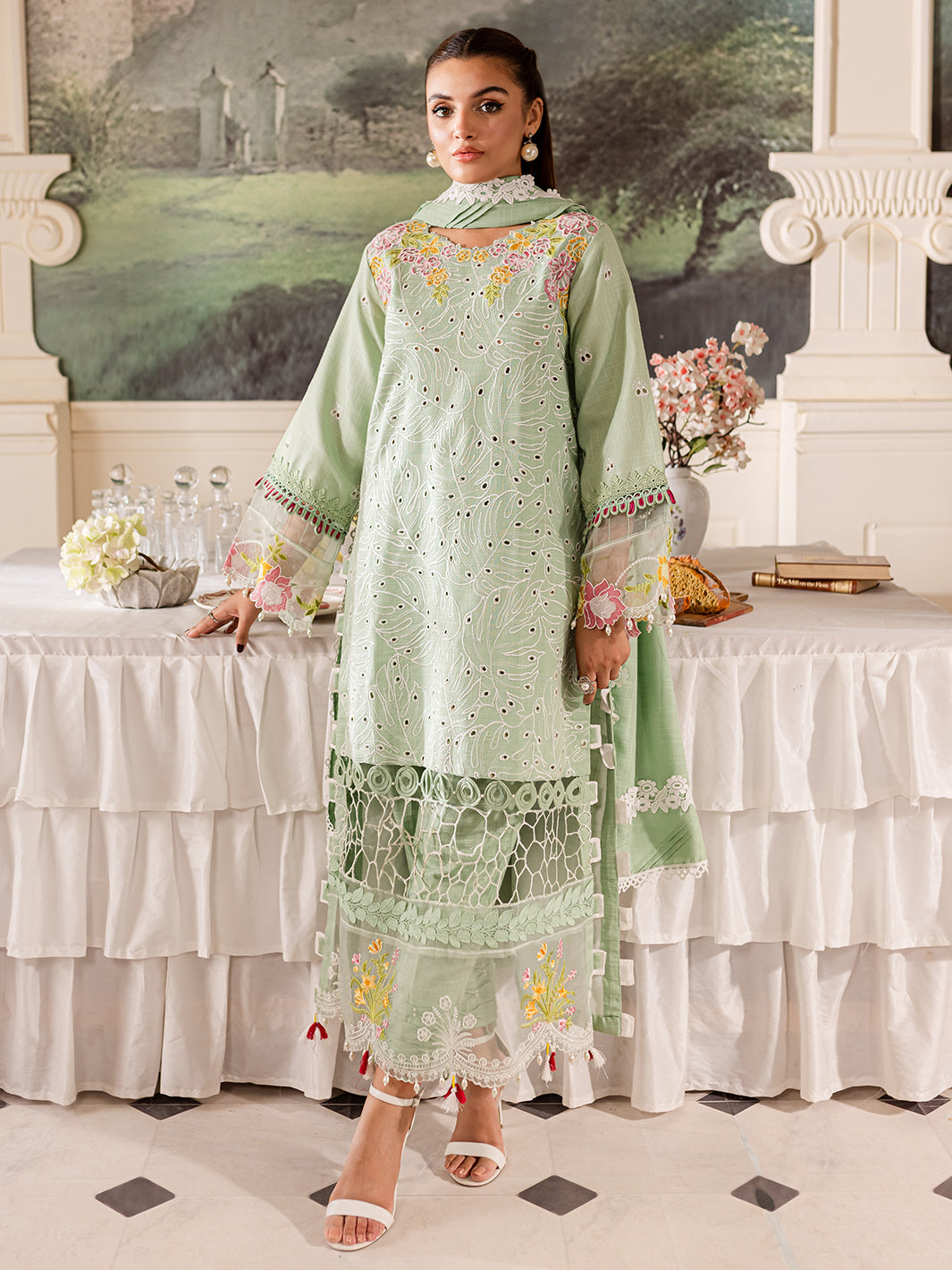 Parishay | Mira Winter | MW-02 | 3 PC Khaddar - Official Parishay stockist in UK - Sakeena London