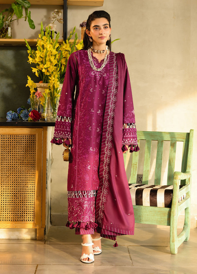 Sahane | In Laws in Lawn Eid Edit | CT-21002 Berry - Official Sahane stockist in UK - Sakeena London