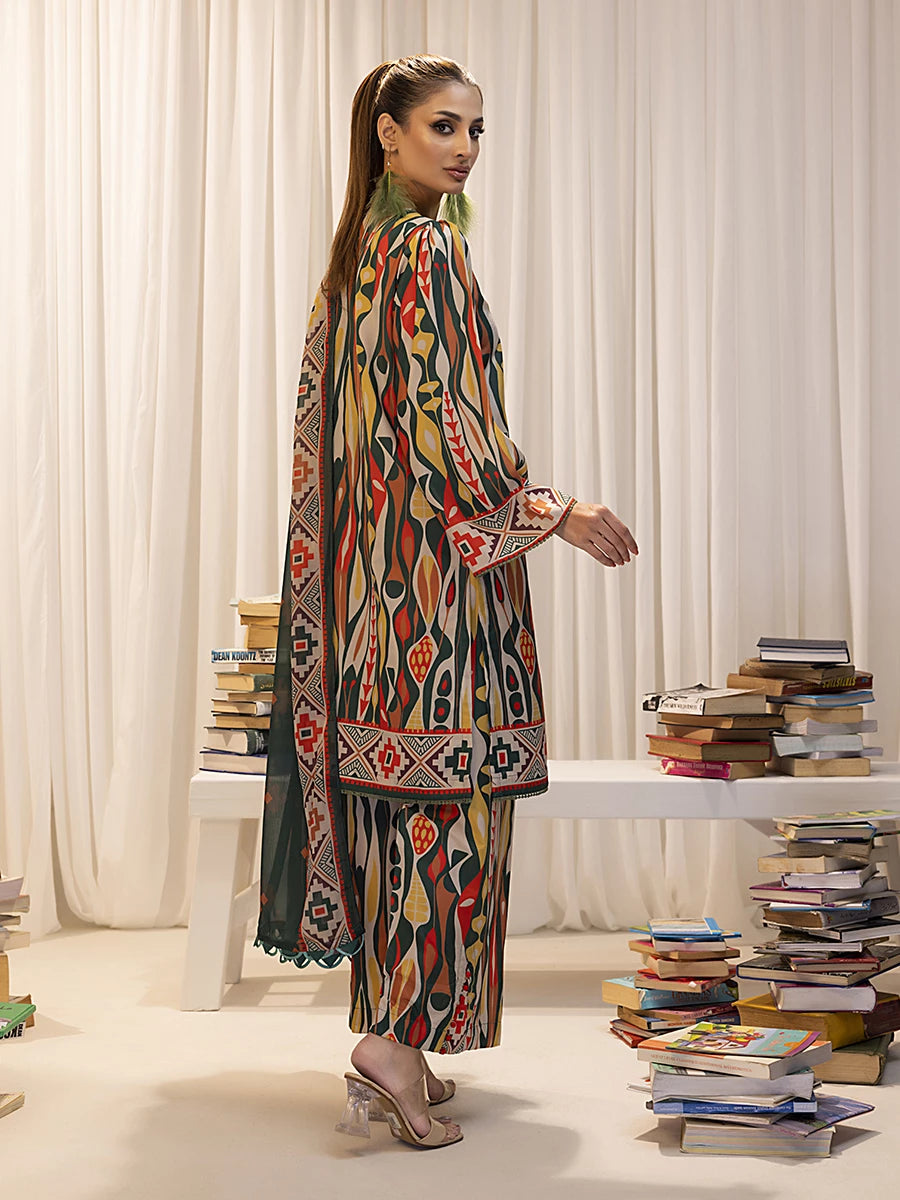 Salitex | Sibel Printed Lawn Silk | ST-05 - Official Salitex stockist in UK - Sakeena London