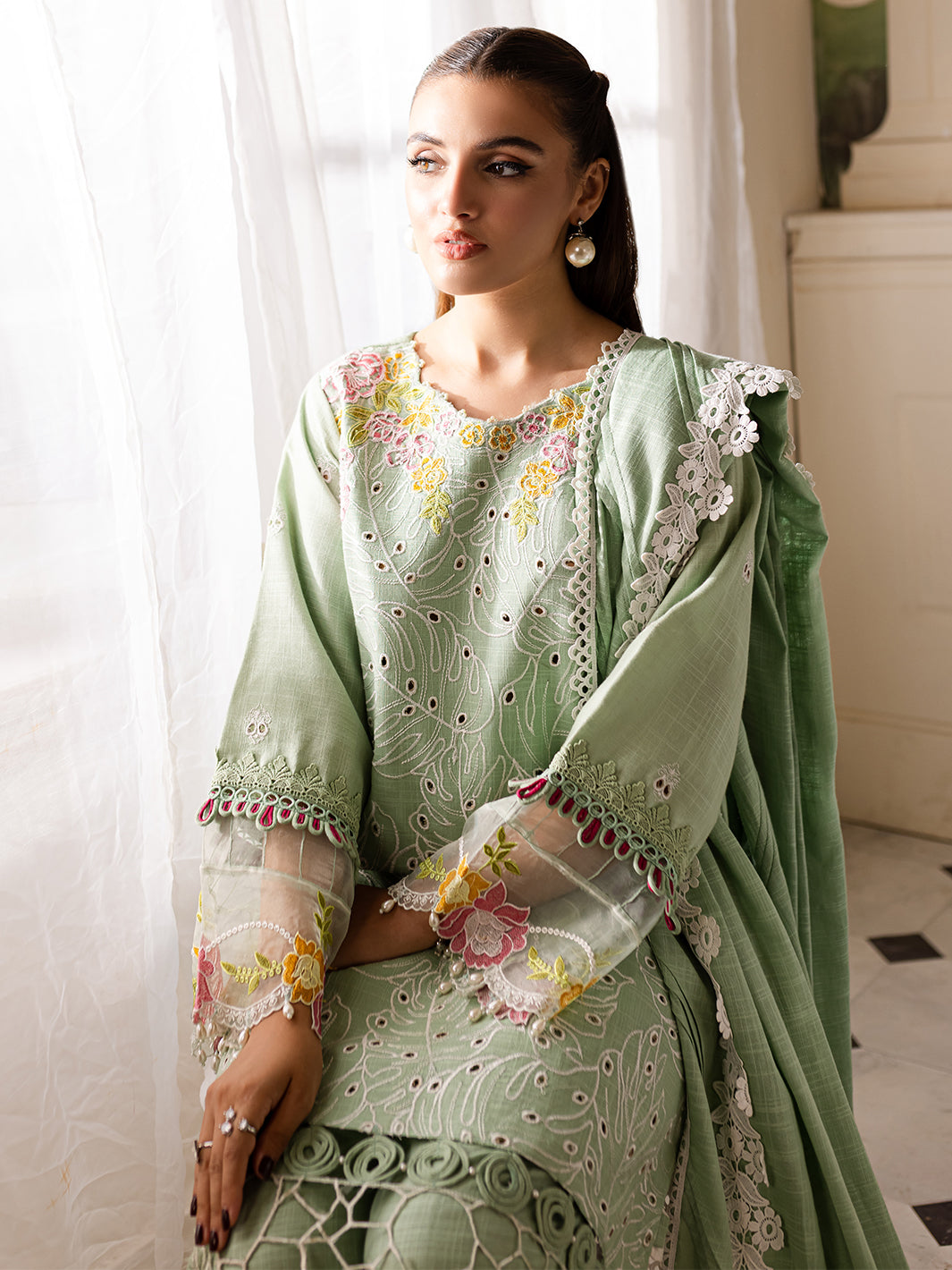 Parishay | Mira Winter | MW-02 | 3 PC Khaddar - Official Parishay stockist in UK - Sakeena London