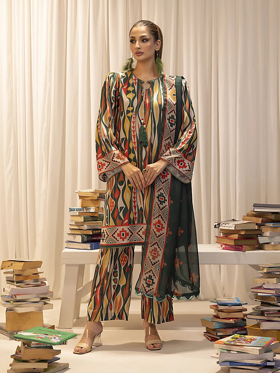Salitex | Sibel Printed Lawn Silk | ST-05 - Official Salitex stockist in UK - Sakeena London