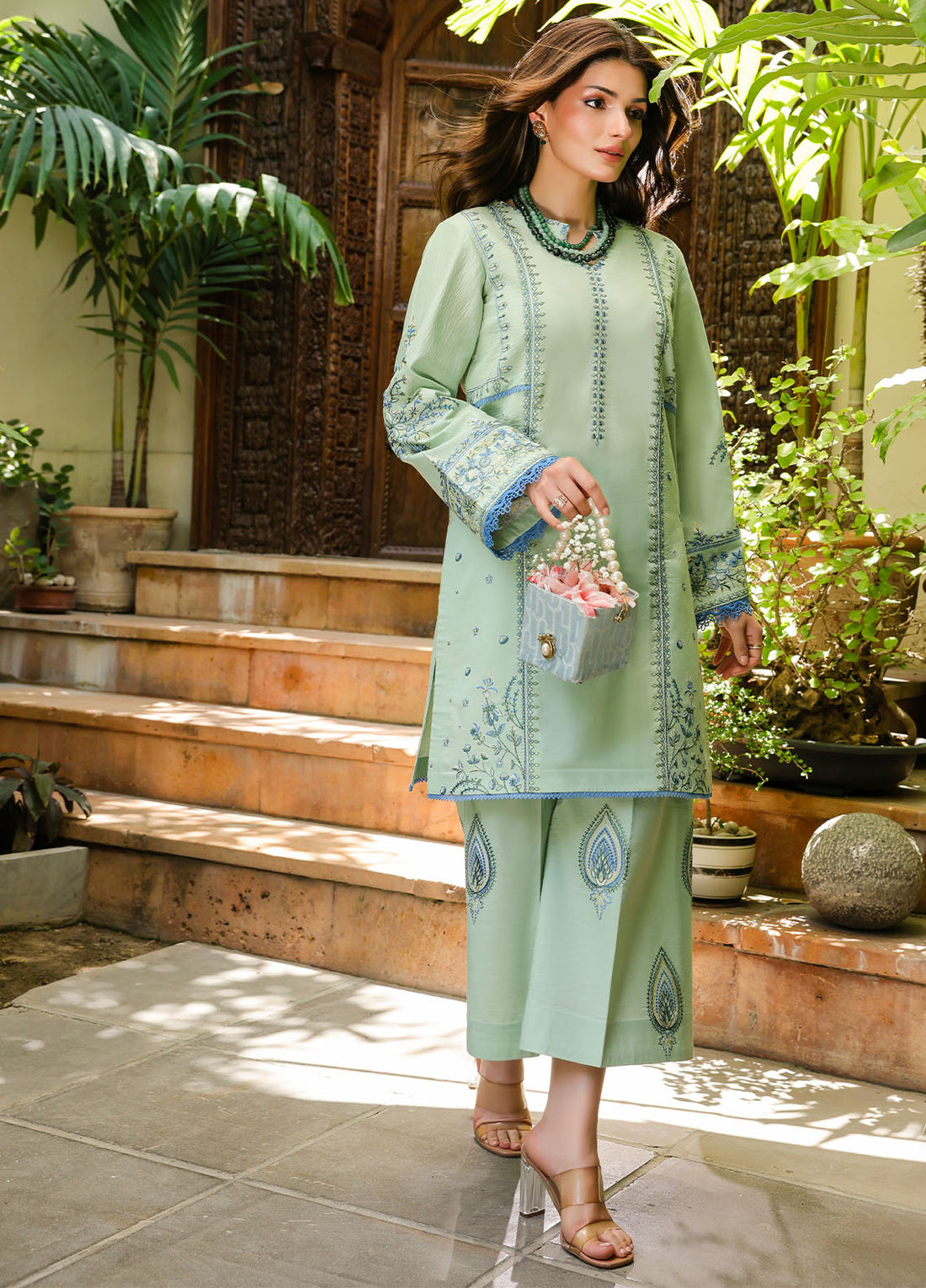 Sahane | Lovent Embroidered Pret 25 | ME23003 Zoe - Official Sahane stockist in UK - Sakeena London