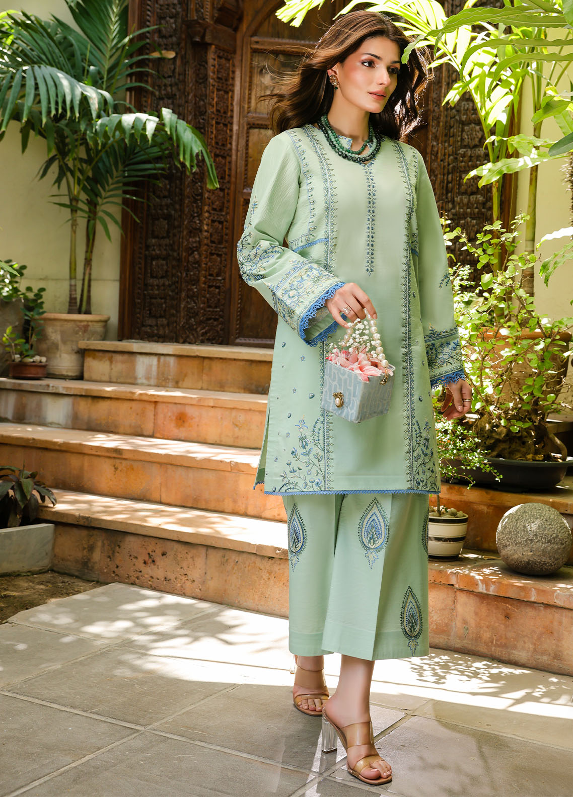 Sahane | Lovent Embroidered Pret 25 | ME23003 Zoe - Official Sahane stockist in UK - Sakeena London
