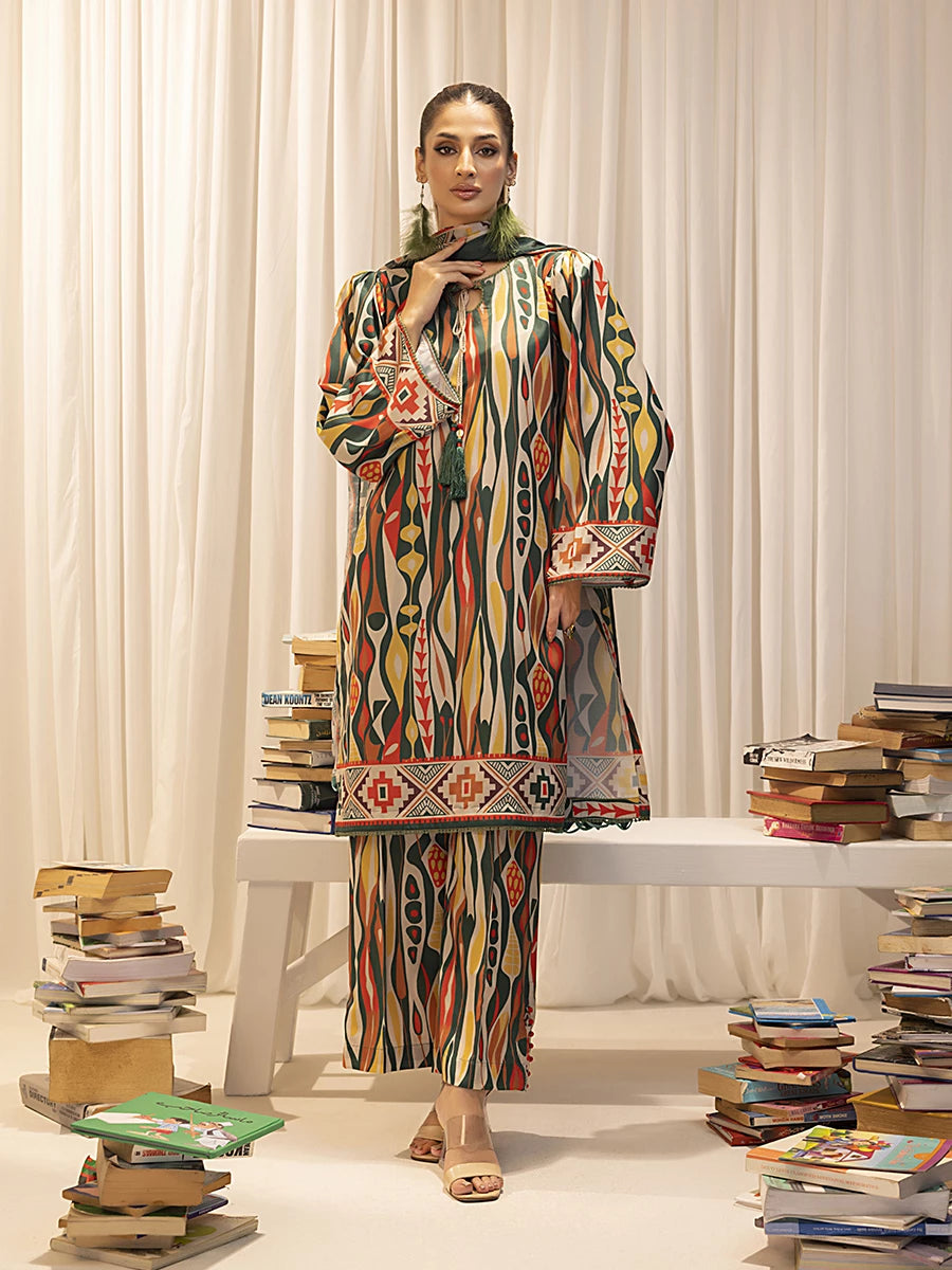 Salitex | Sibel Printed Lawn Silk | ST-05 - Official Salitex stockist in UK - Sakeena London