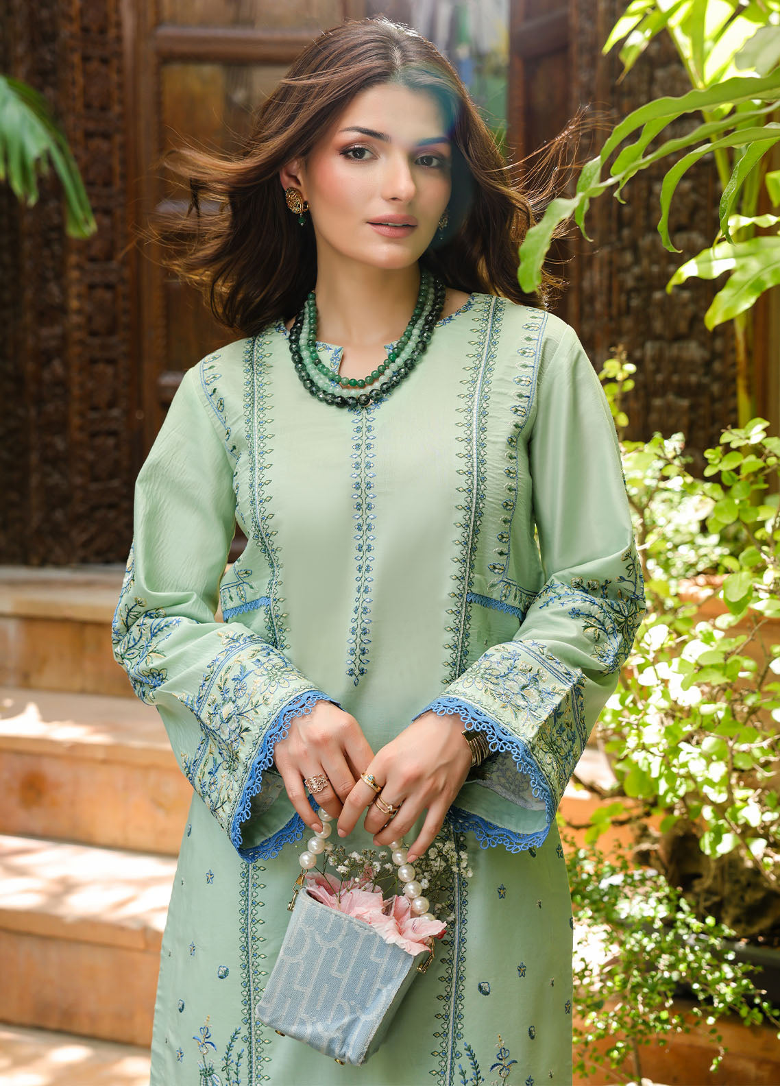 Sahane | Lovent Embroidered Pret 25 | ME23003 Zoe - Official Sahane stockist in UK - Sakeena London