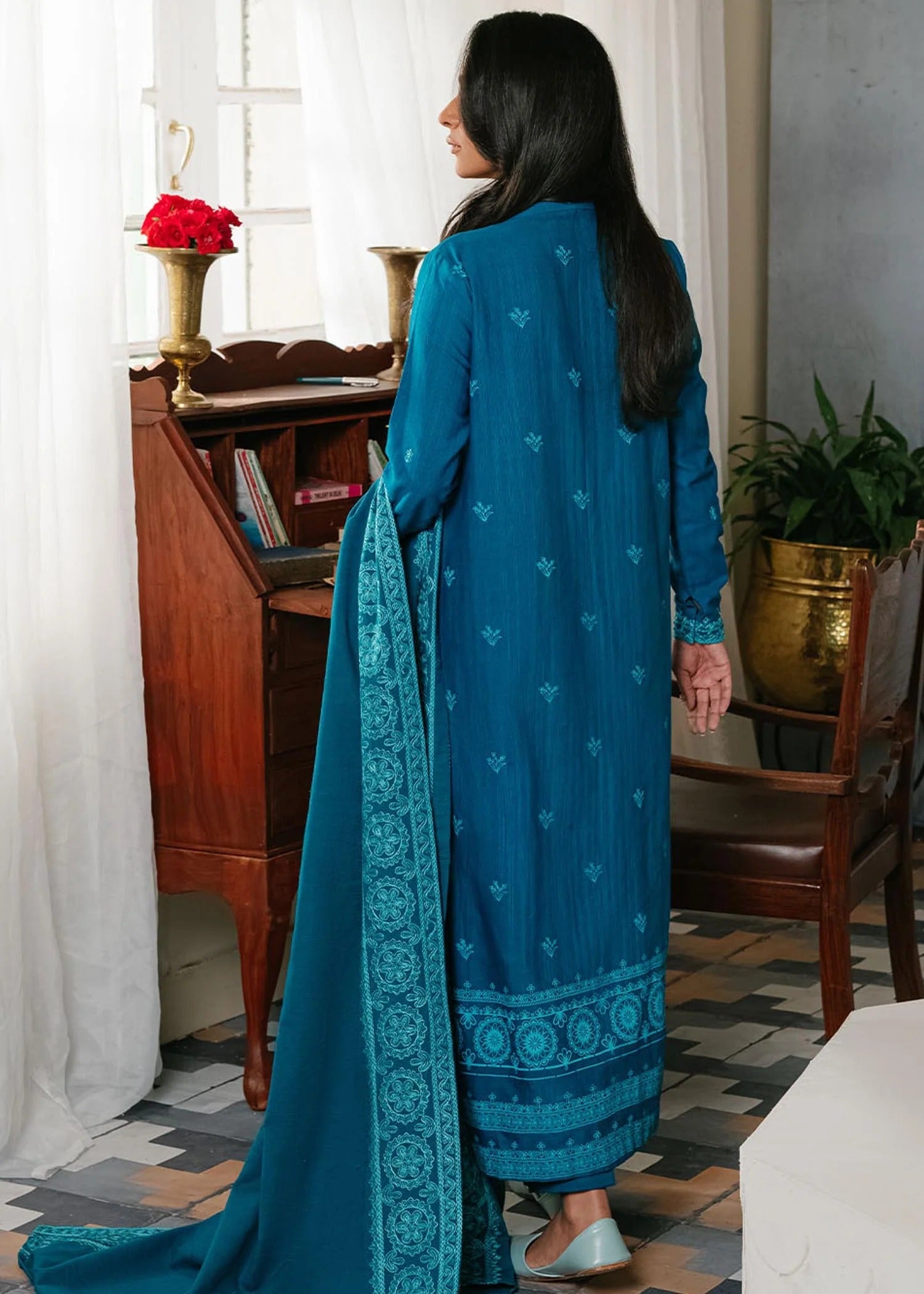 Winter Collection - Cross Stitch - Khaddar/Linen 23 - Ethnic Groove 01