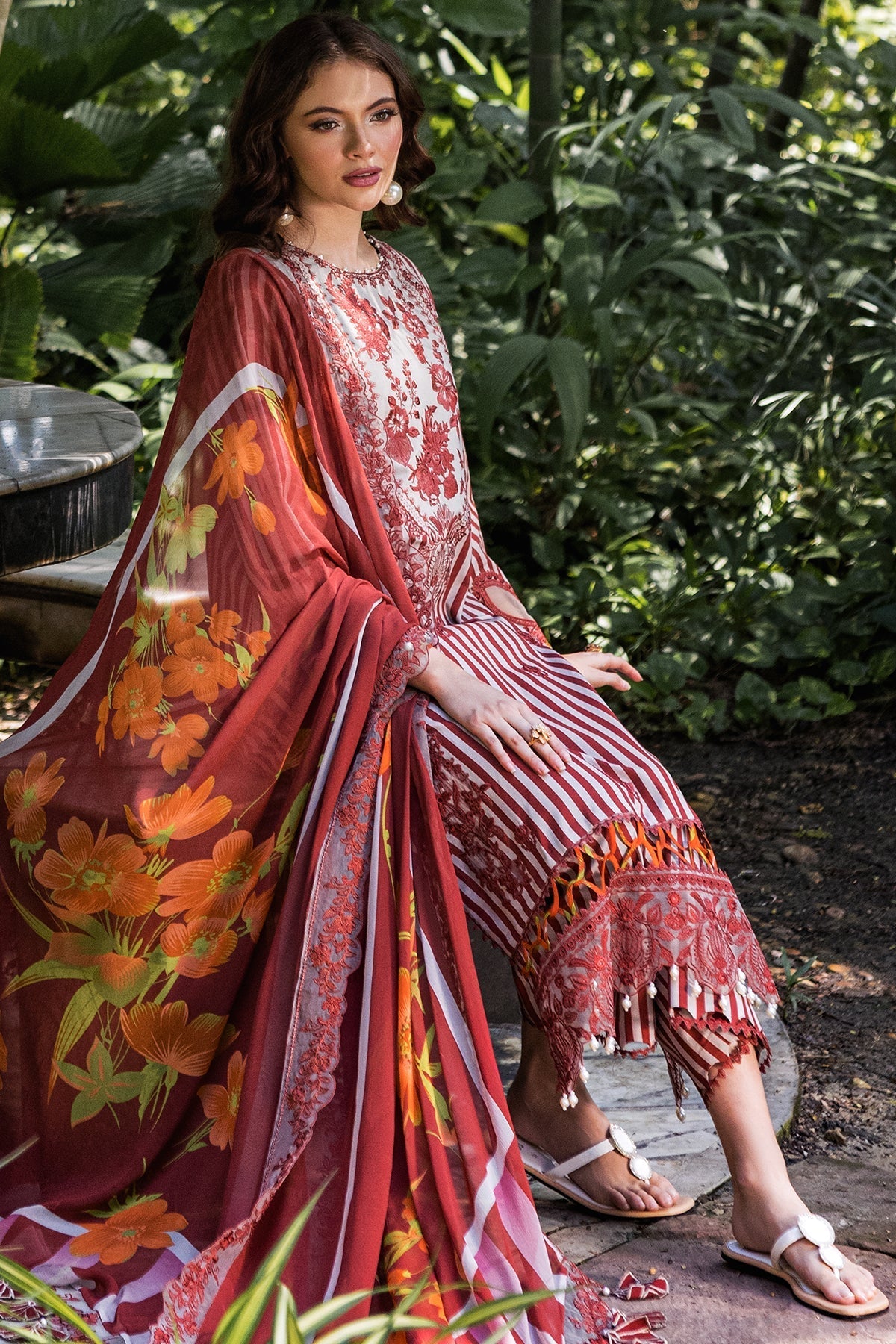 Charizma | Naranji Lawn | CN5-04 - Official Charizma stockist in UK - Sakeena London