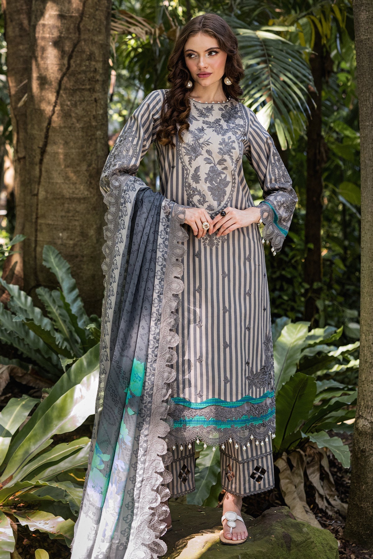 Charizma | Naranji Lawn | CN5-05 - Official Charzima stockist in UK - Sakeena London