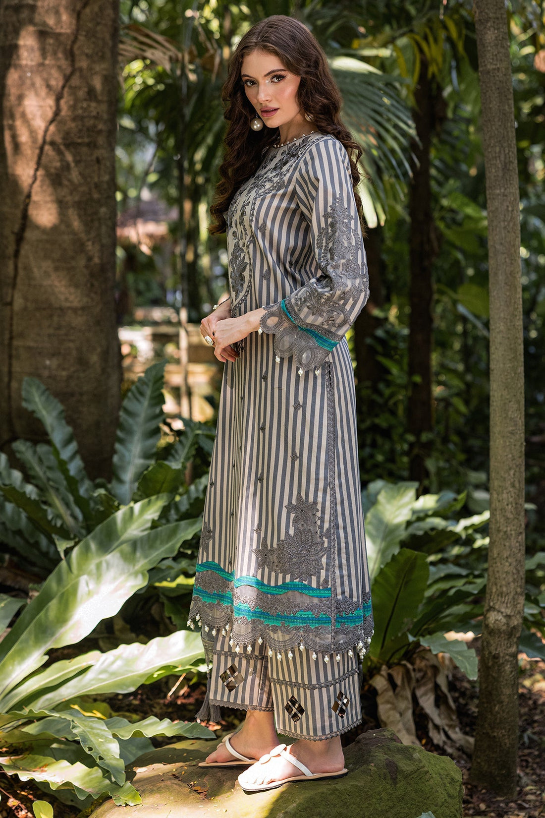 Charizma | Naranji Lawn | CN5-05 - Official Charzima stockist in UK - Sakeena London