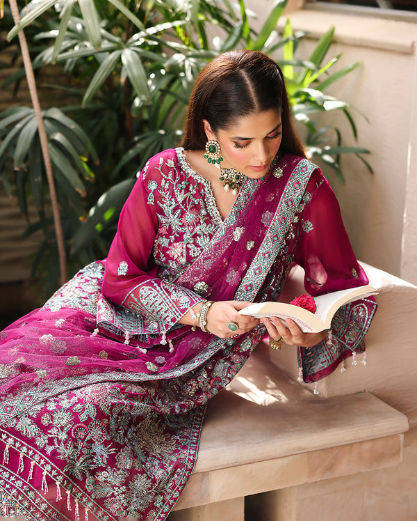 Roheenaz | Aangan Chiffon Collection 25 | Eira - Official Roheenaz stockist in UK - Sakeena London