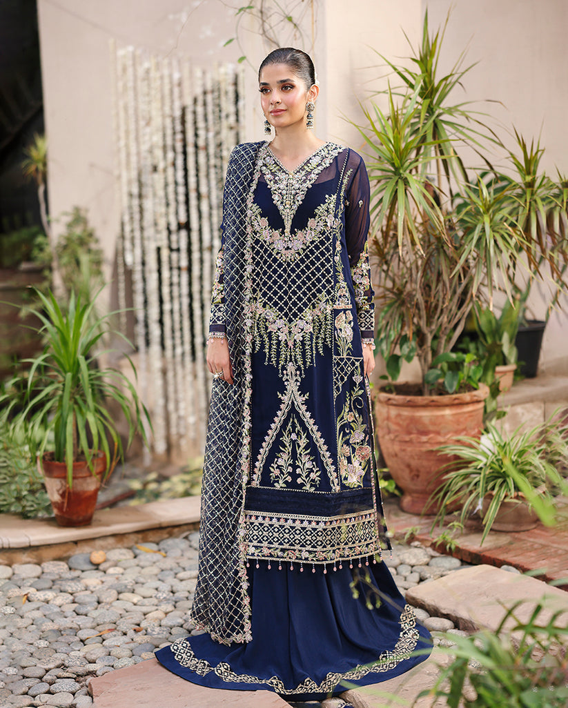 Roheenaz | Aangan Chiffon Collection 25 | Nilofar - Official Roheenaz stockist in UK - Sakeena London