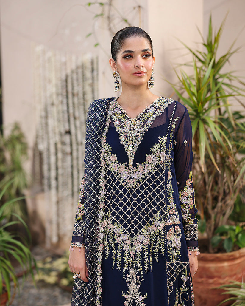 Roheenaz | Aangan Chiffon Collection 25 | Nilofar - Official Roheenaz stockist in UK - Sakeena London