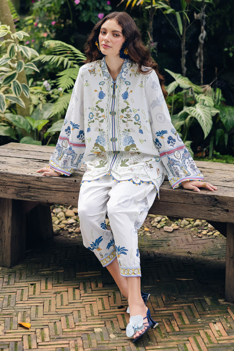 Qalamkar | Printed Co Ords 25 | OP-06 Ilsa - Official Qalamkar stockist in UK - Sakeena London