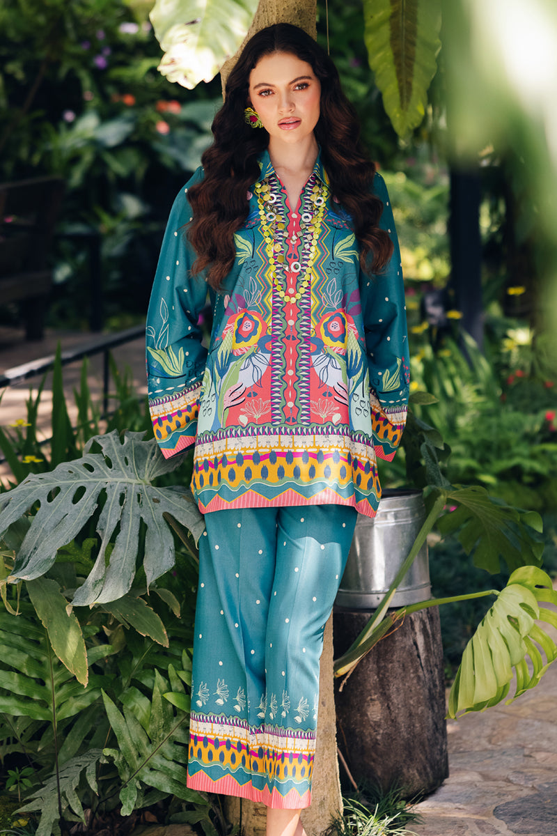 Qalamkar | Printed Co Ords 25 | OP-10 Liva - Official Qalamkar stockist in UK - Sakeena London