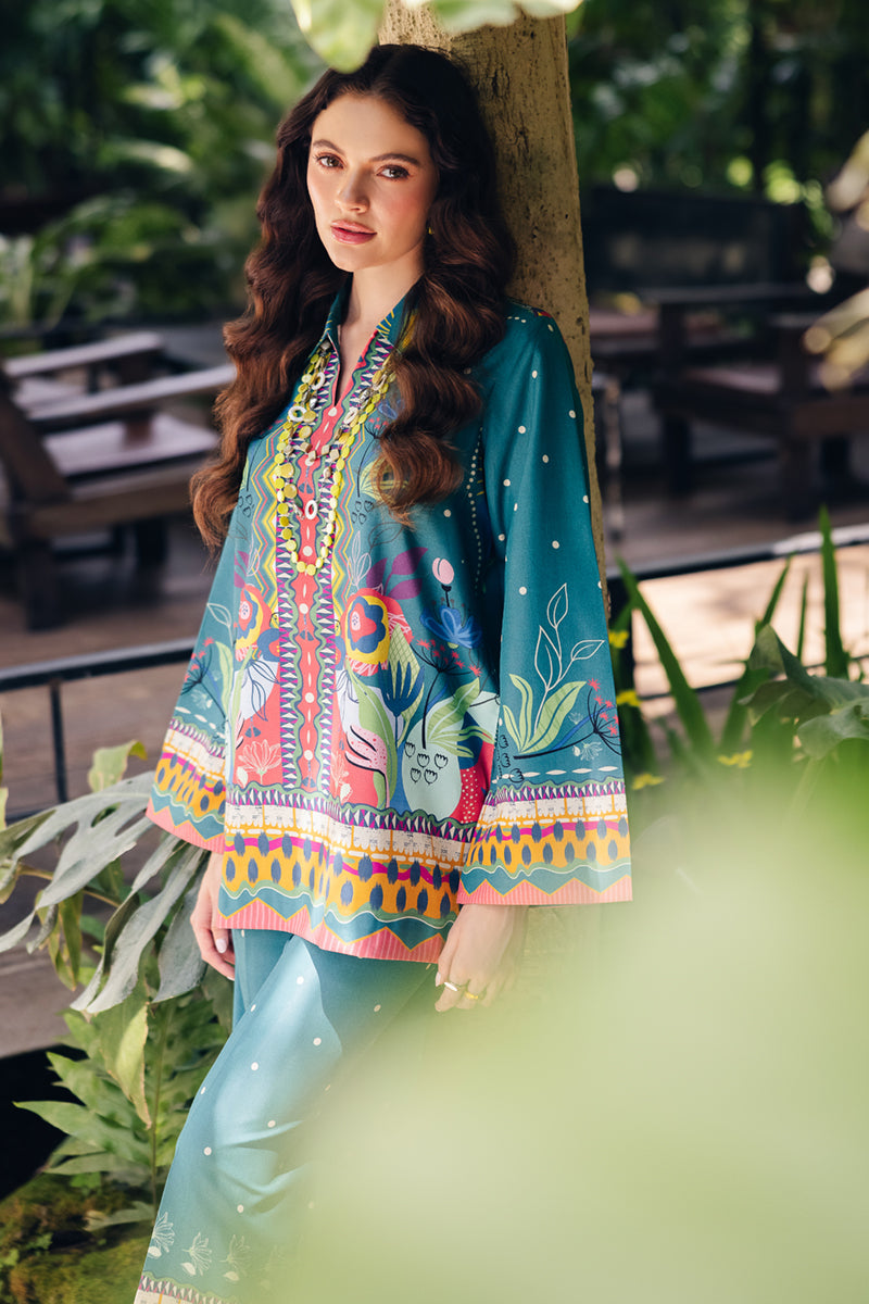 Qalamkar | Printed Co Ords 25 | OP-10 Liva - Official Qalamkar stockist in UK - Sakeena London