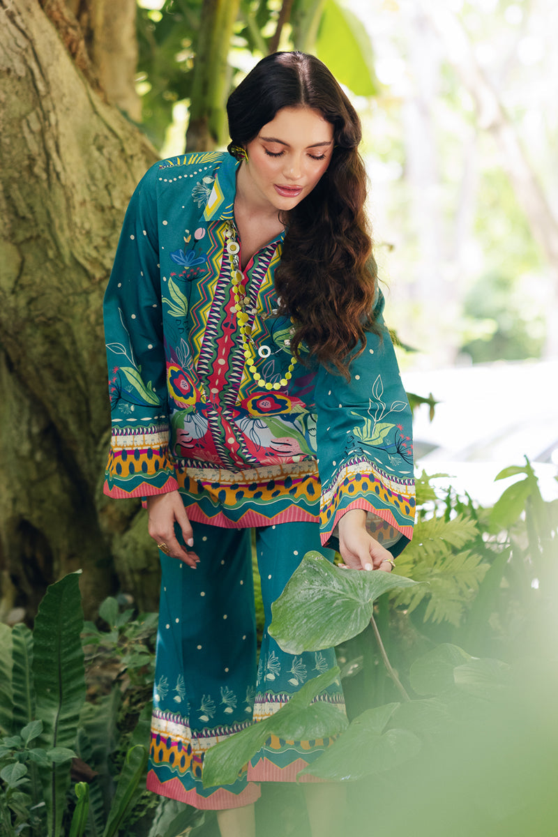 Qalamkar | Printed Co Ords 25 | OP-10 Liva - Official Qalamkar stockist in UK - Sakeena London