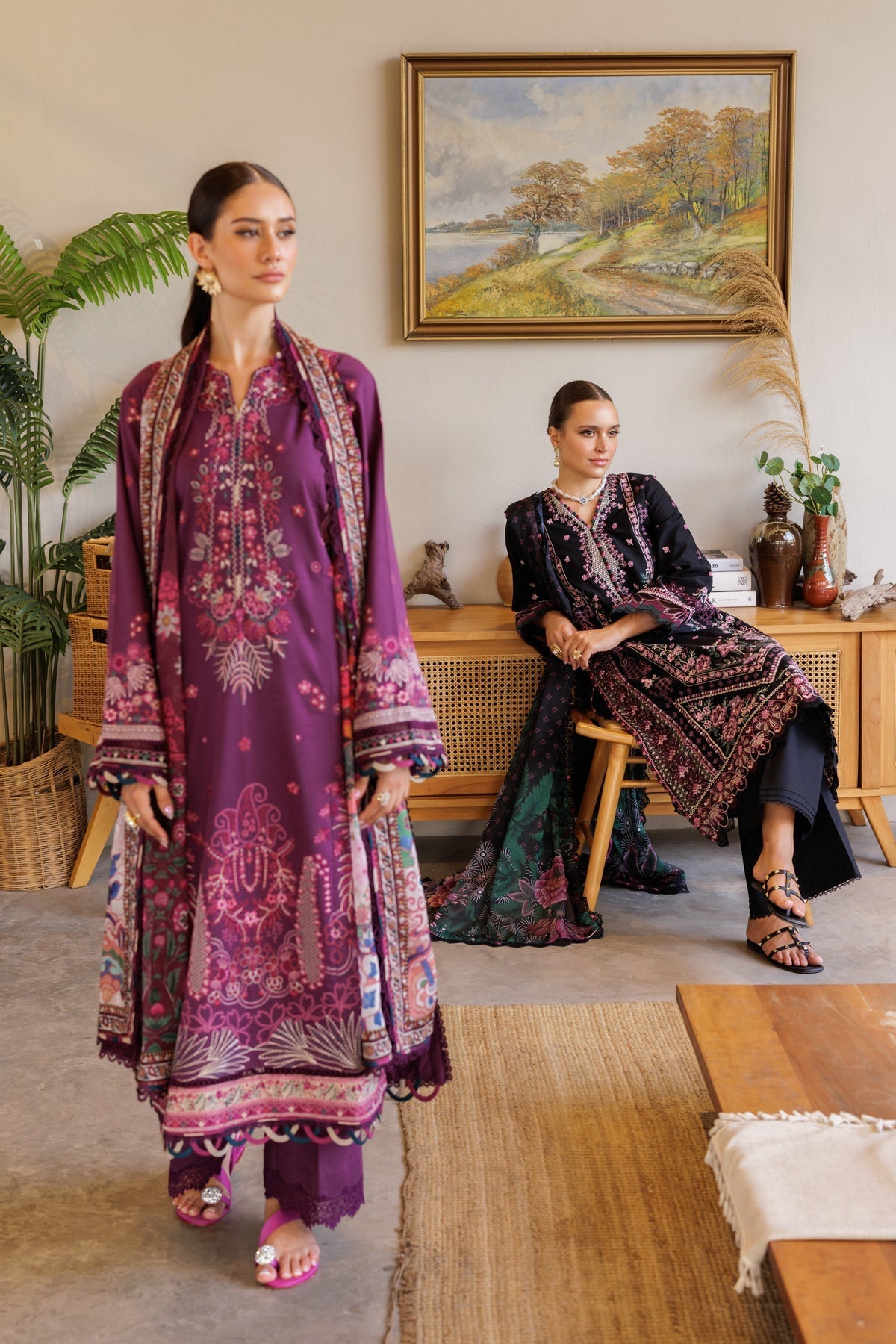 Xenia Formals | Luxury Lawn 25 | VIOLET - Official Xenia Formals stockist in UK - Sakeena London