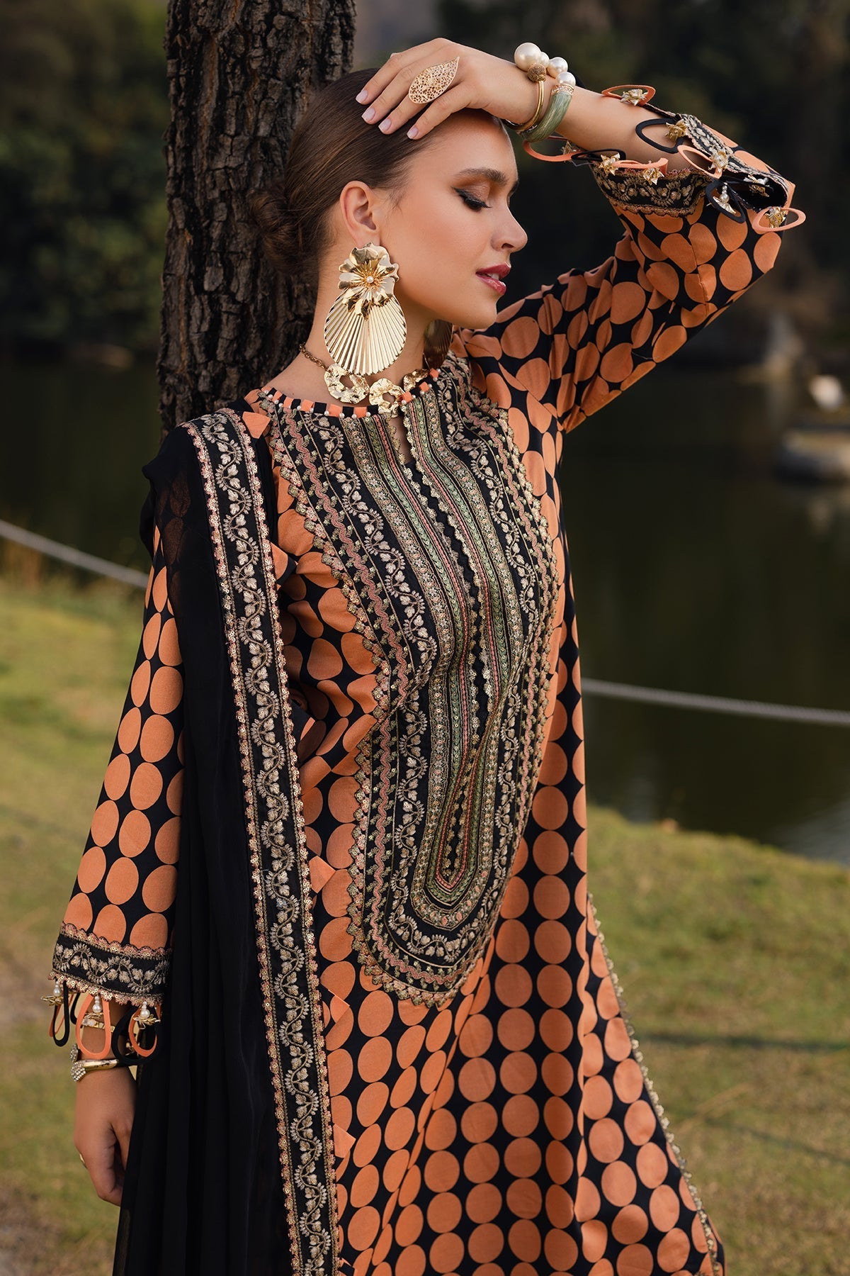 Charizma | Qara Festive Edit 25 | CQ5-02 - Official Charizma stockist in UK - Sakeena London