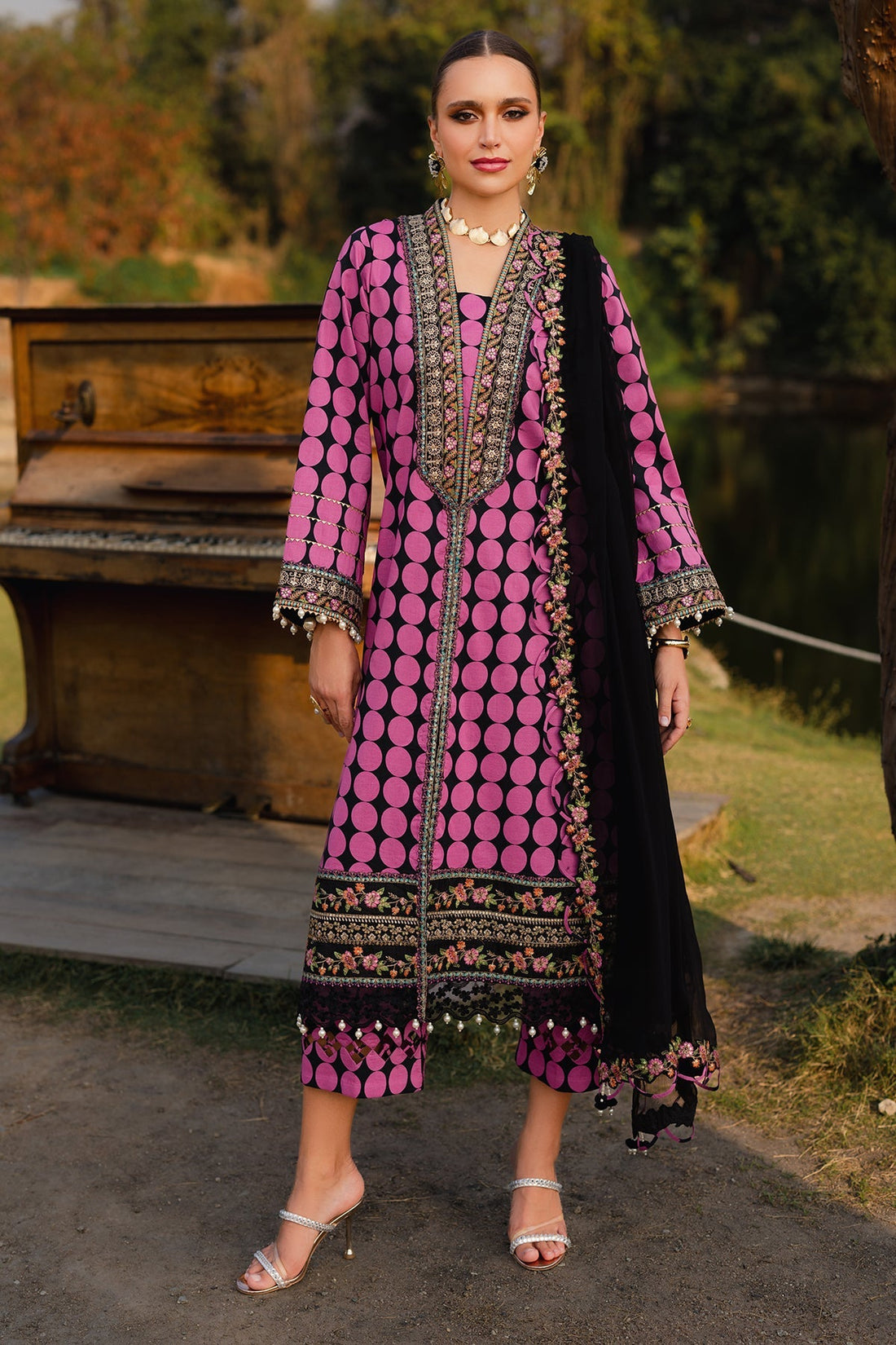 Charizma | Qara Festive Edit 25 | CQ5-07 - Official Charizma stockist in UK - Sakeena London