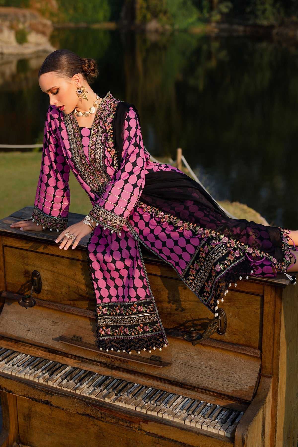 Charizma | Qara Festive Edit 25 | CQ5-07 - Official Charizma stockist in UK - Sakeena London