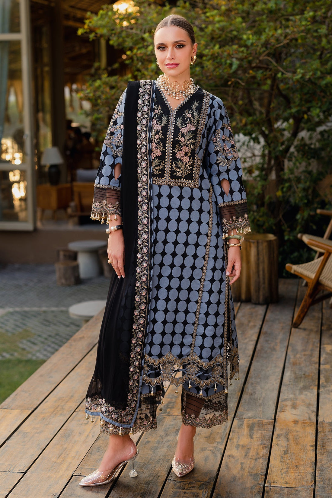 Charizma | Qara Festive Edit 25 | CQ5-06 - Official Charizma stockist in UK - Sakeena London