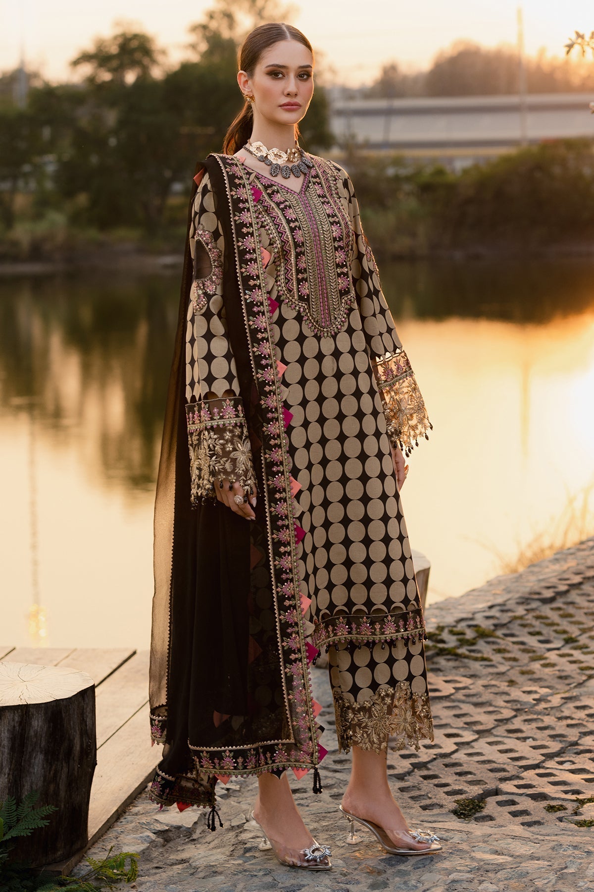 Charizma | Qara Festive Edit 25 | CQ5-05 - Official Charzima stockist in UK - Sakeena London