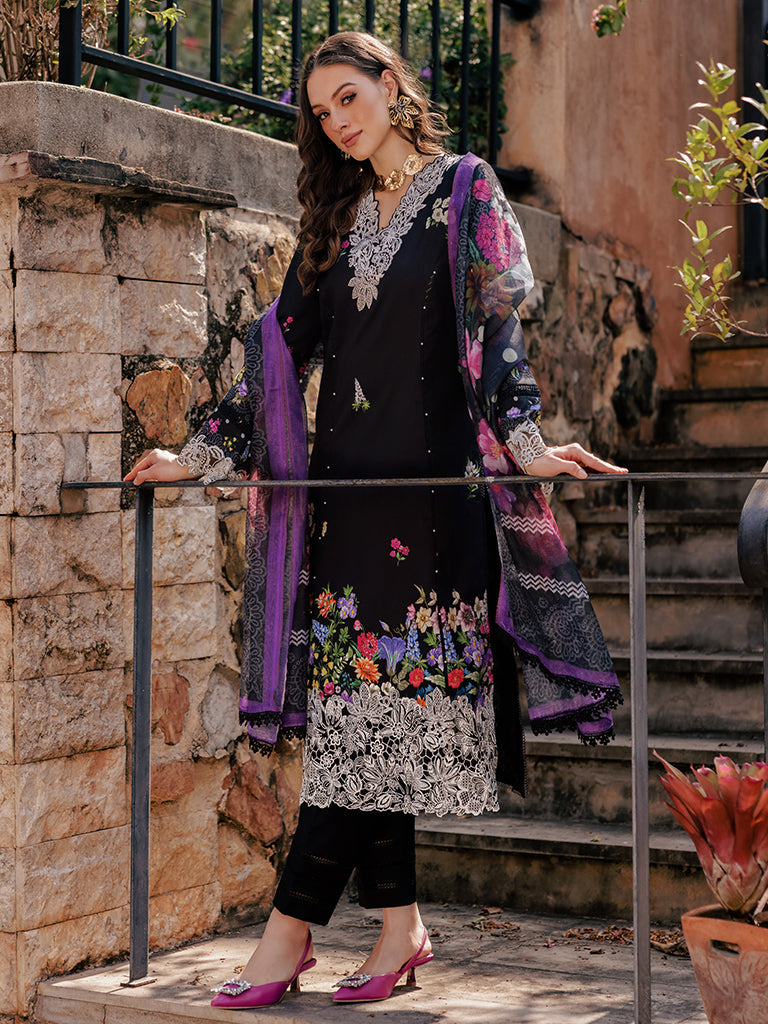 Rajbari | Floral Symphony Lawn 25 | RB-08 - Official Rajbari stockist in UK - Sakeena London