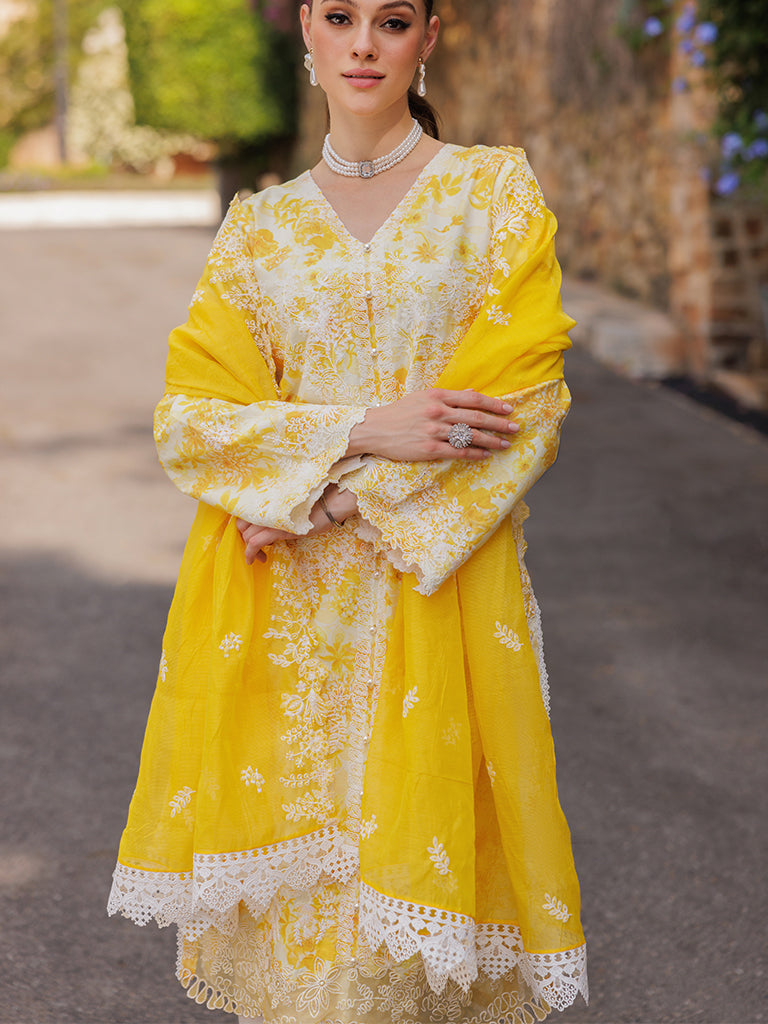 Rajbari | Floral Symphony Lawn 25 | RB-01 - Official Rajbari stockist in UK - Sakeena London
