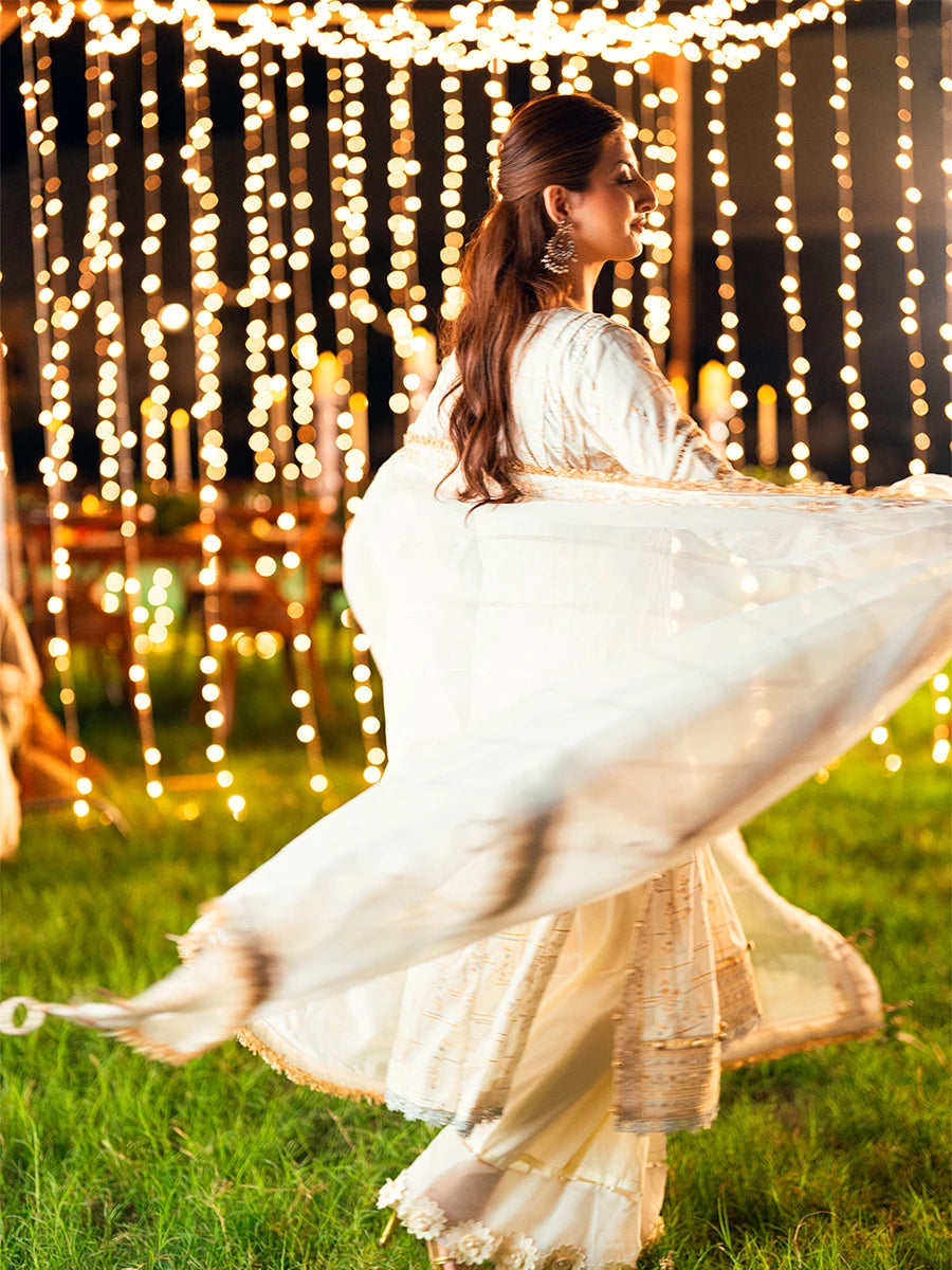 Salitex | Signature Festive Chiffon | UNS25WW009UT - Official Salitex stockist in UK - Sakeena London