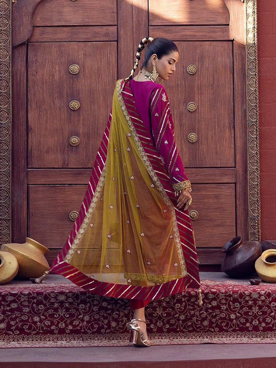 Salitex | Signature Festive Chiffon | SUNW6JI015UT - Official Salitex stockist in UK - Sakeena London