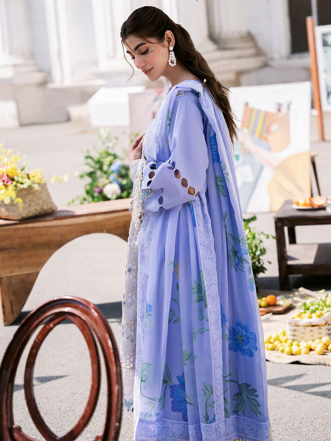 Bin Ilyas | Clara Embroidered Lawn 24 | 213 - A - Official Bin Ilyas stockist in UK - Sakeena London