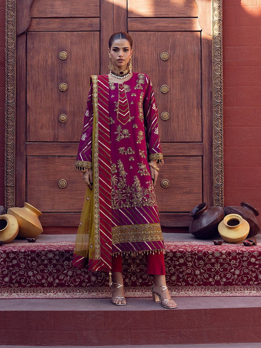 Salitex | Signature Festive Chiffon | SUNW6JI015UT - Official Salitex stockist in UK - Sakeena London
