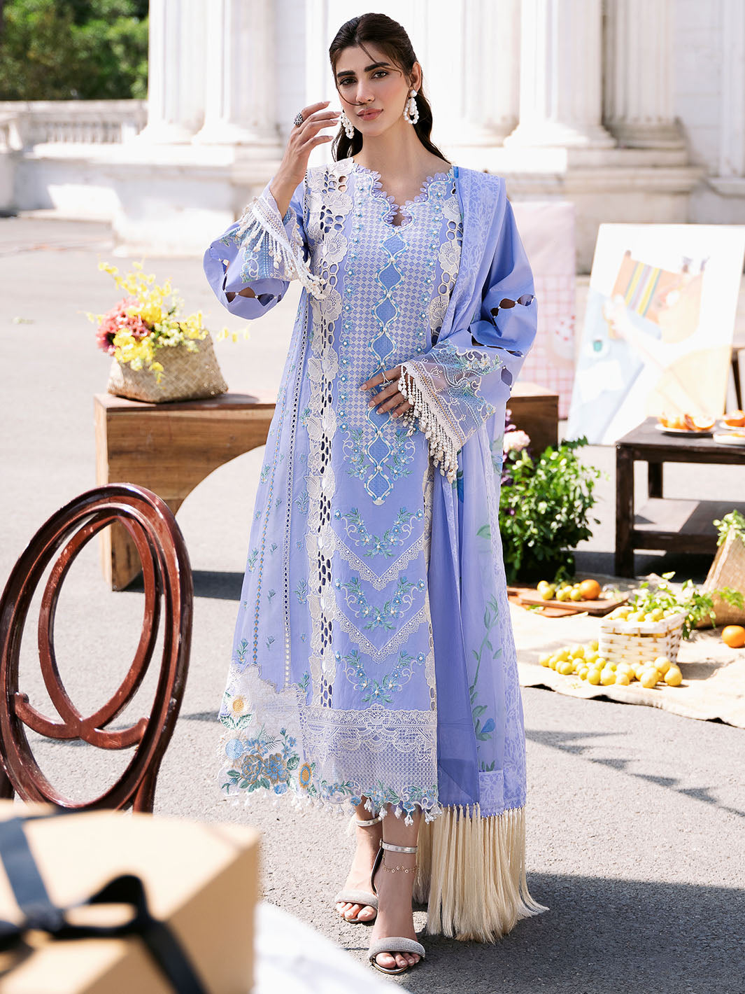 Bin Ilyas | Clara Embroidered Lawn 24 | 213 - A - Official Bin Ilyas stockist in UK - Sakeena London