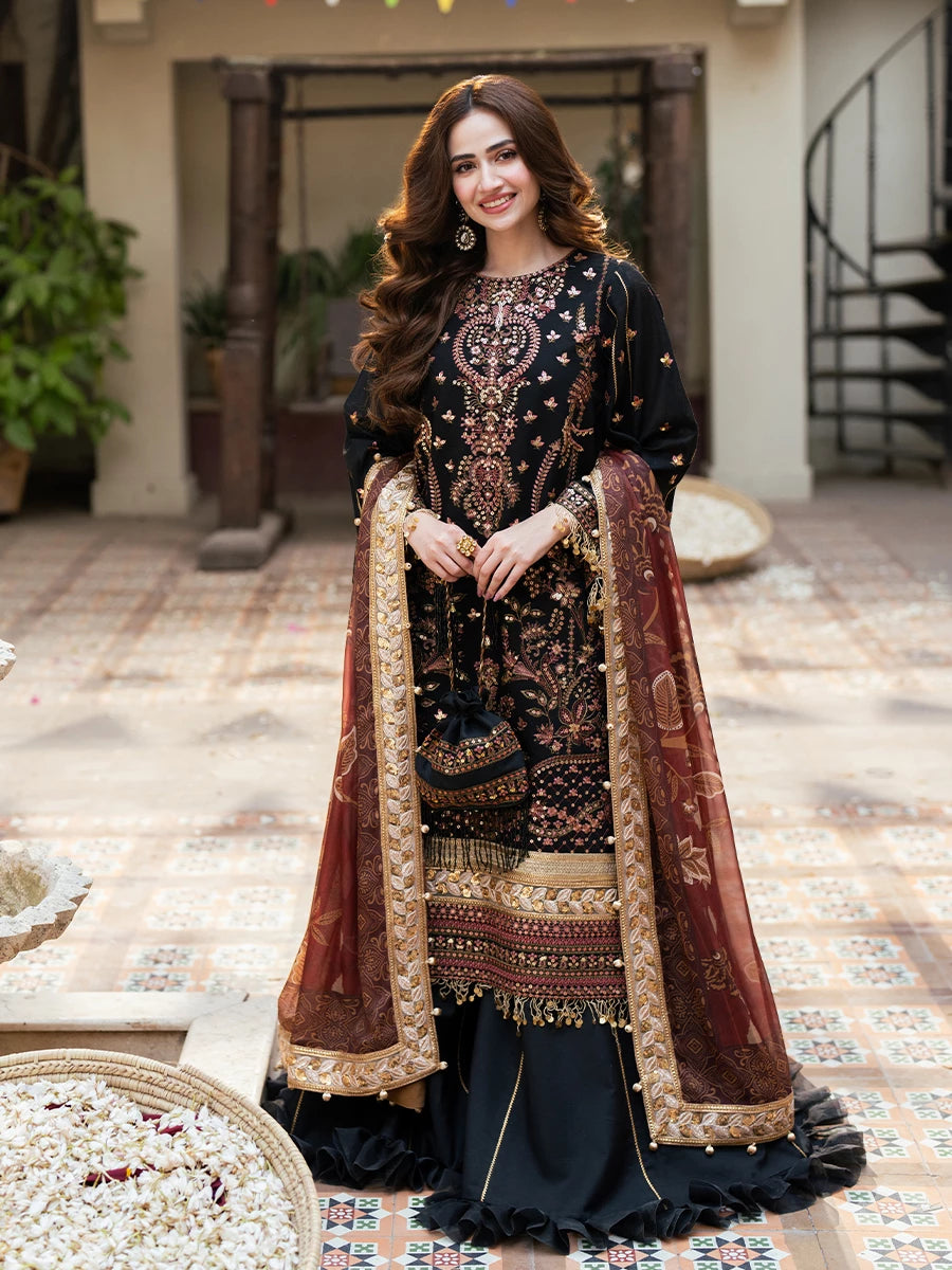 Salitex | Signature Festive Chiffon | SUNW6NO025UT - Official Salitex stockist in UK - Sakeena London