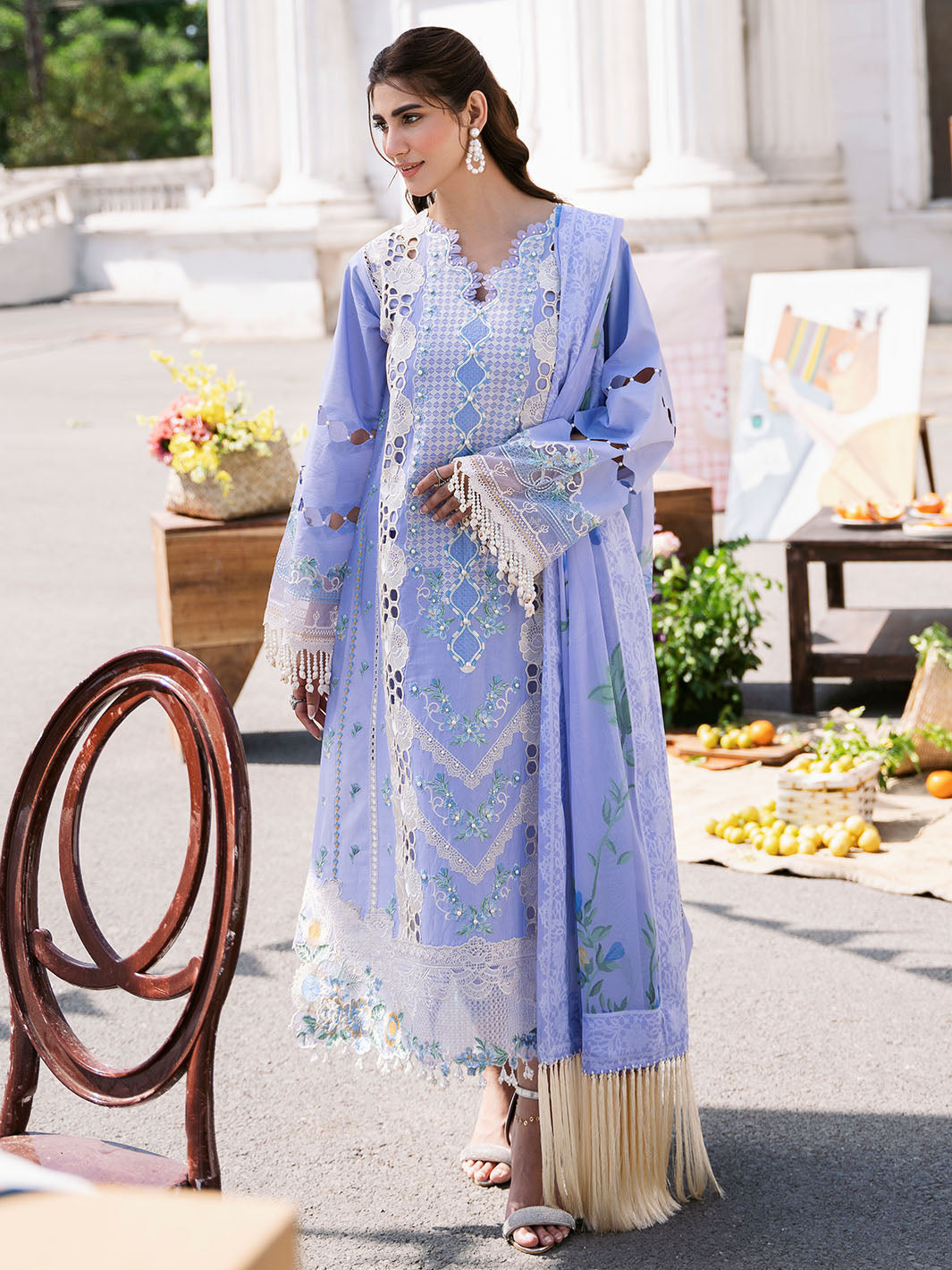 Bin Ilyas | Clara Embroidered Lawn 24 | 213 - A - Official Bin Ilyas stockist in UK - Sakeena London