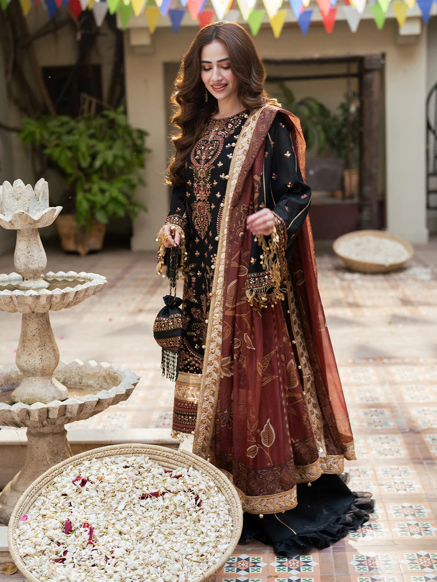 Salitex | Signature Festive Chiffon | SUNW6NO025UT - Official Salitex stockist in UK - Sakeena London
