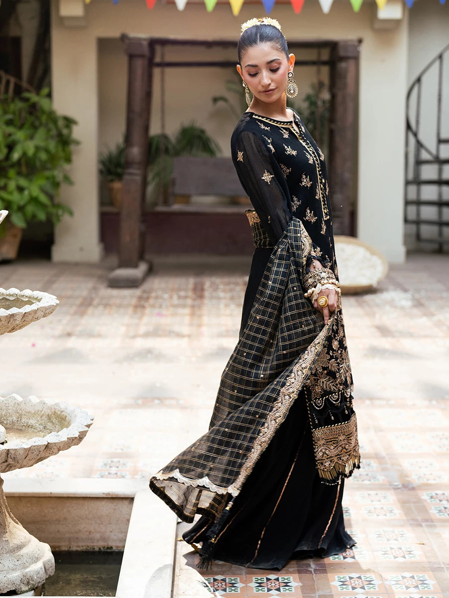 Salitex | Signature Festive Chiffon | SUNW6JI041UT - Official Salitex stockist in UK - Sakeena London