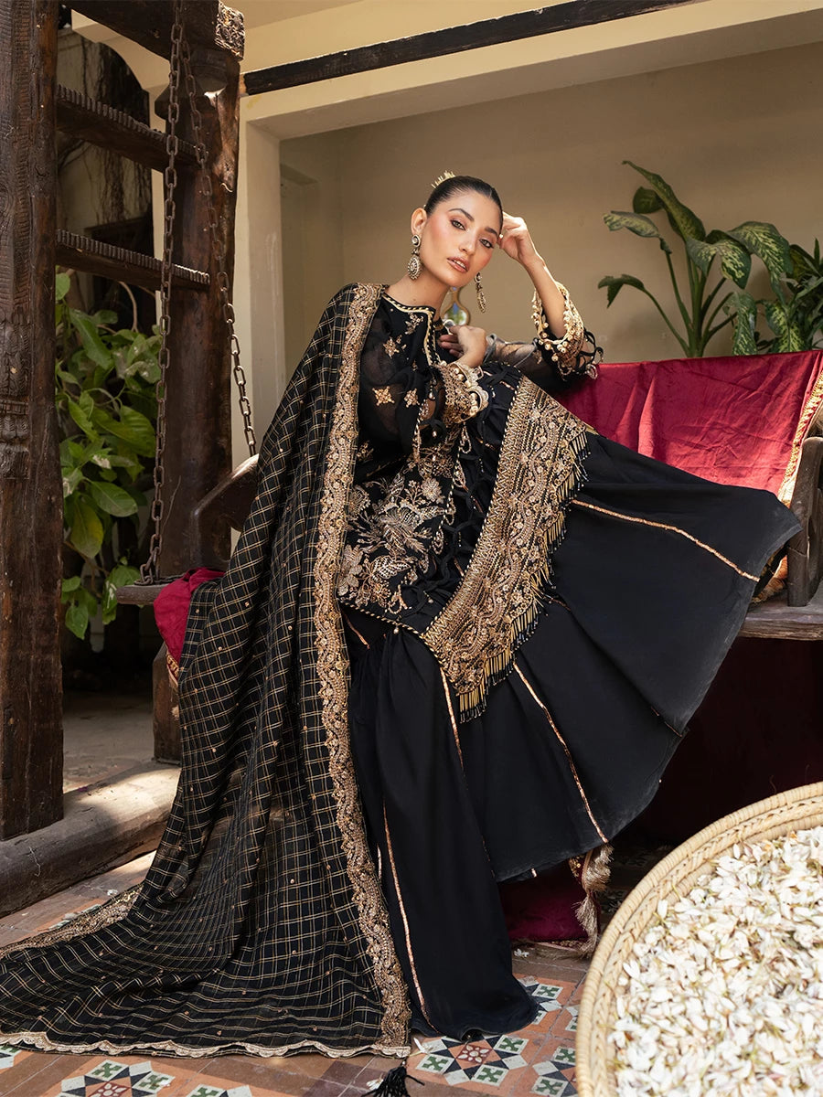 Salitex | Signature Festive Chiffon | SUNW6JI041UT - Official Salitex stockist in UK - Sakeena London