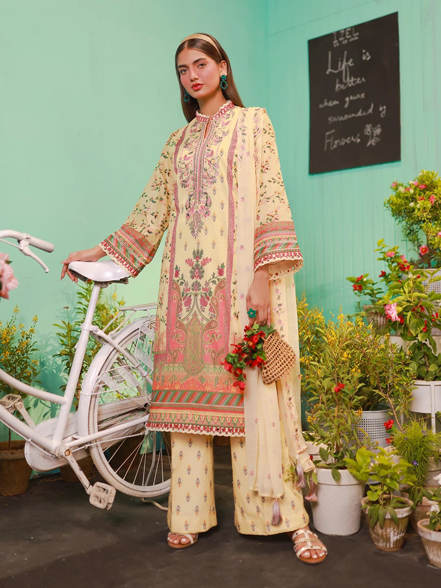 Salitex | Izel Lawn 24 | LUXURY LAWN EMBROIDERED SUIT - Official Salitex stockist in UK - Sakeena London